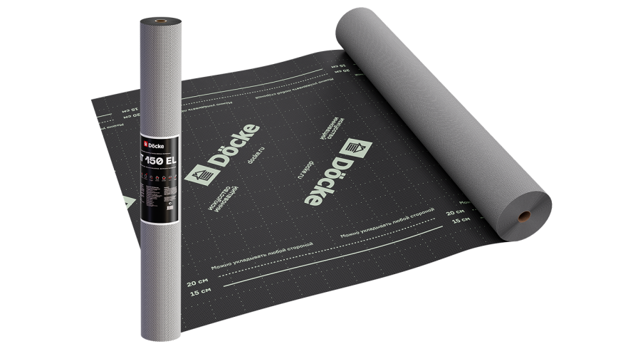 Супердиффузионная мембрана АT 150 EL трёхслойная, универсальная с клеевой полосой Docke купить в Омске