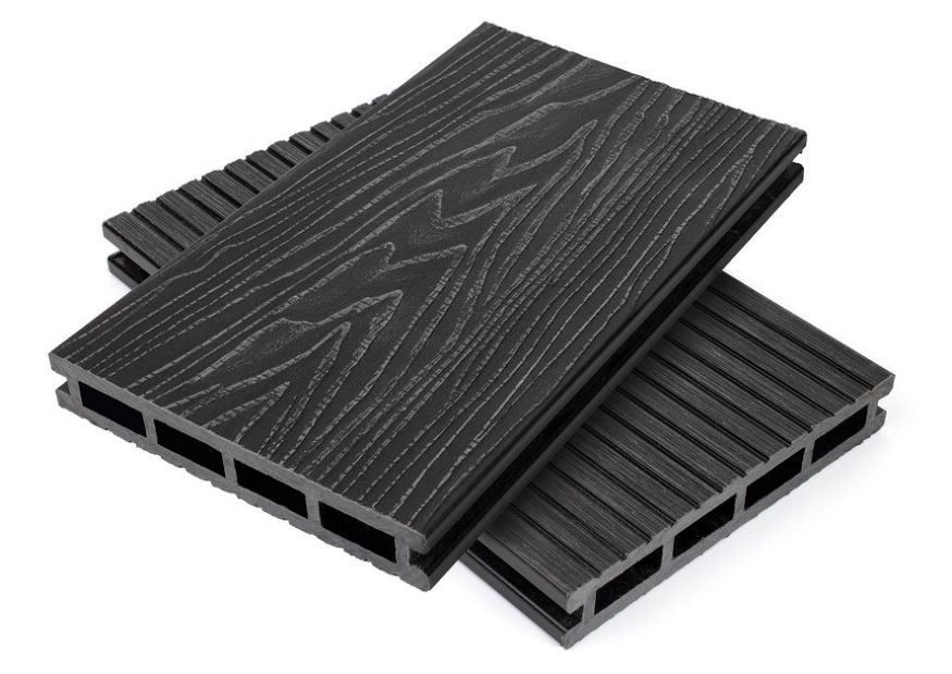 Террасная доска пустотелая ДПК NanoWood Nature 3D Графит купить в Омске