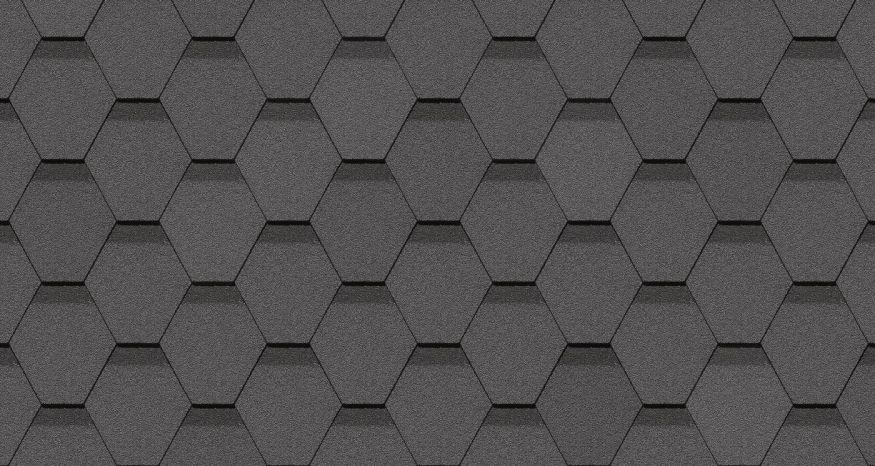 Гибкая черепица Docke Standard, Сота, Серый купить в Омске