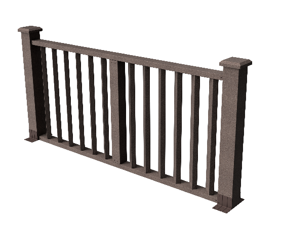 Декоративное ограждение из ДПК GRINDERDECO Бруклин в цвете венге. купить в Омске