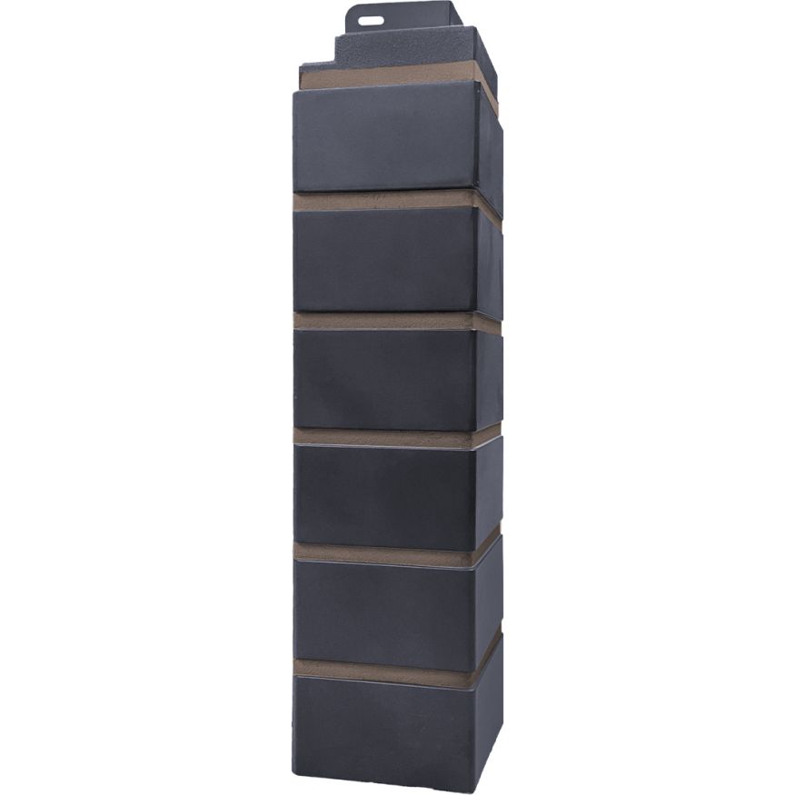 Угол наружный Кирпич облицовочный 3D, Мокрый асфальт купить в Омске