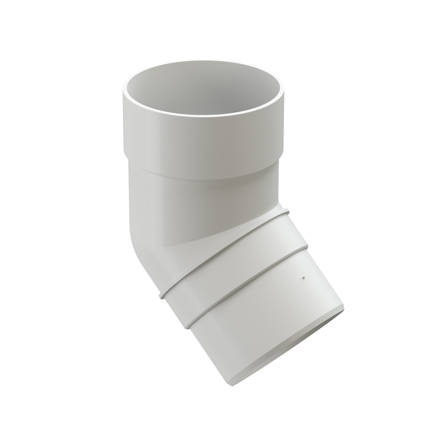 Колено 45˚ для водостока Docke Premium, цвет Пломбир. купить в Омске