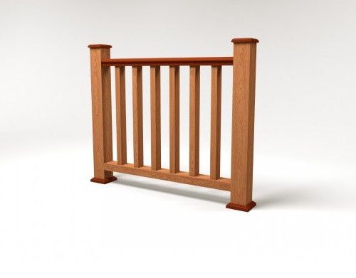 Ограждение из древесно-полимерного композита FG5 в цвете терракот купить в Омске