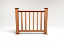 Ограждение из древесно-полимерного композита FG5 в цвете терракот