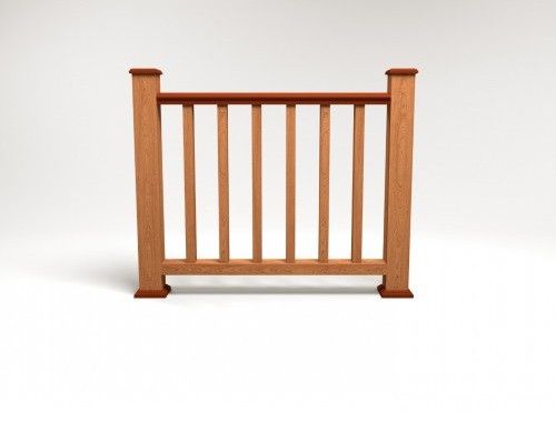 Ограждение из древесно-полимерного композита FG5 в цвете терракот купить в Омске