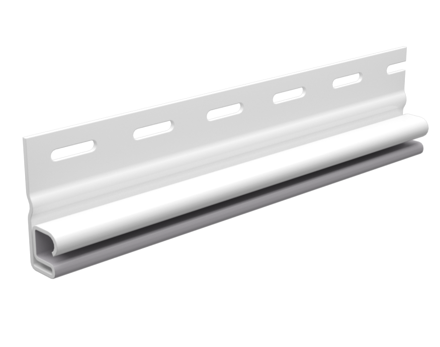 Стартовый профиль для сайдинга под камень, белый купить в Омске