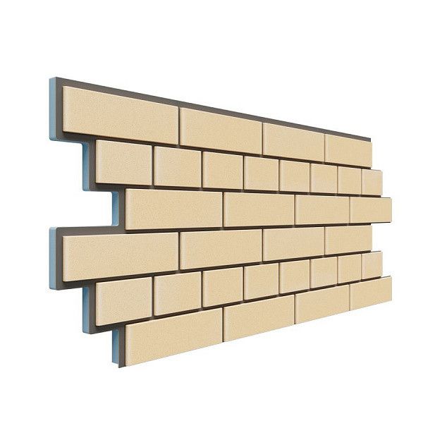 Фасадная термопанель Доломит Кирпич 20мм, Светло-жёлтый купить в Омске