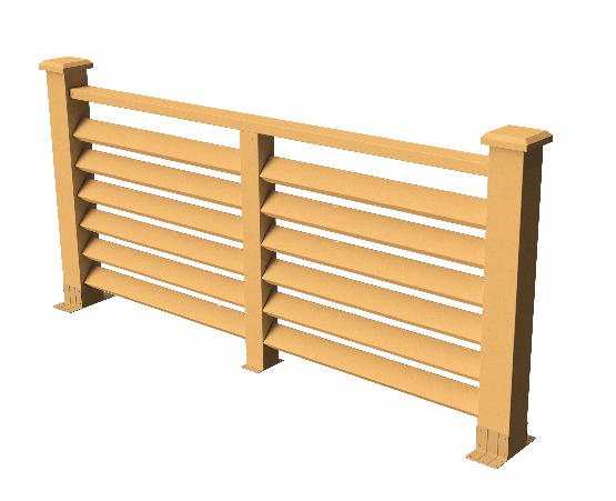 Декоративное ограждение из ДПК GRINDERDECO Босфор цвет песчаник купить в Омске