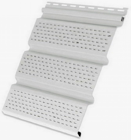 Полностью перфорированный белый софит купить в Омске