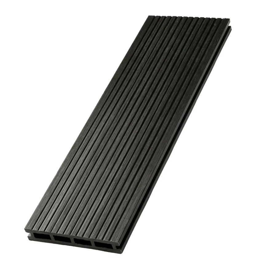 Террасная доска ДПК NanoWood New 3D тиснение + вельвет Графит купить в Омске