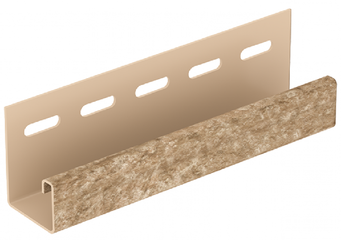 J-планка Ю-Пласт Стон Хаус Кварцит, Тёмно-Бежевый купить в Омске
