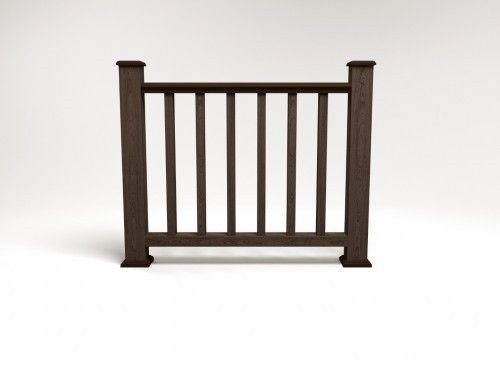 Ограждение из древесно-полимерного композита FG5 цвет венге купить в Омске