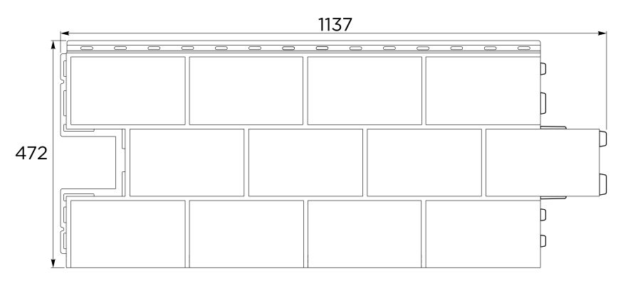 Фасадная панель FineBer Доломит, Тёмно-коричневый купить в Омске