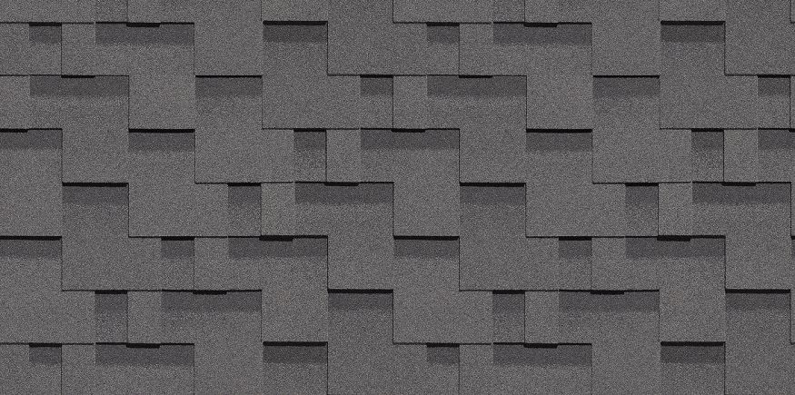 Гибкая черепица Docke Standard, Тетрис, Серый купить в Омске