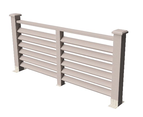 Декоративное ограждение из ДПК GRINDERDECO Босфор в цвете выбеленый дуб купить в Омске