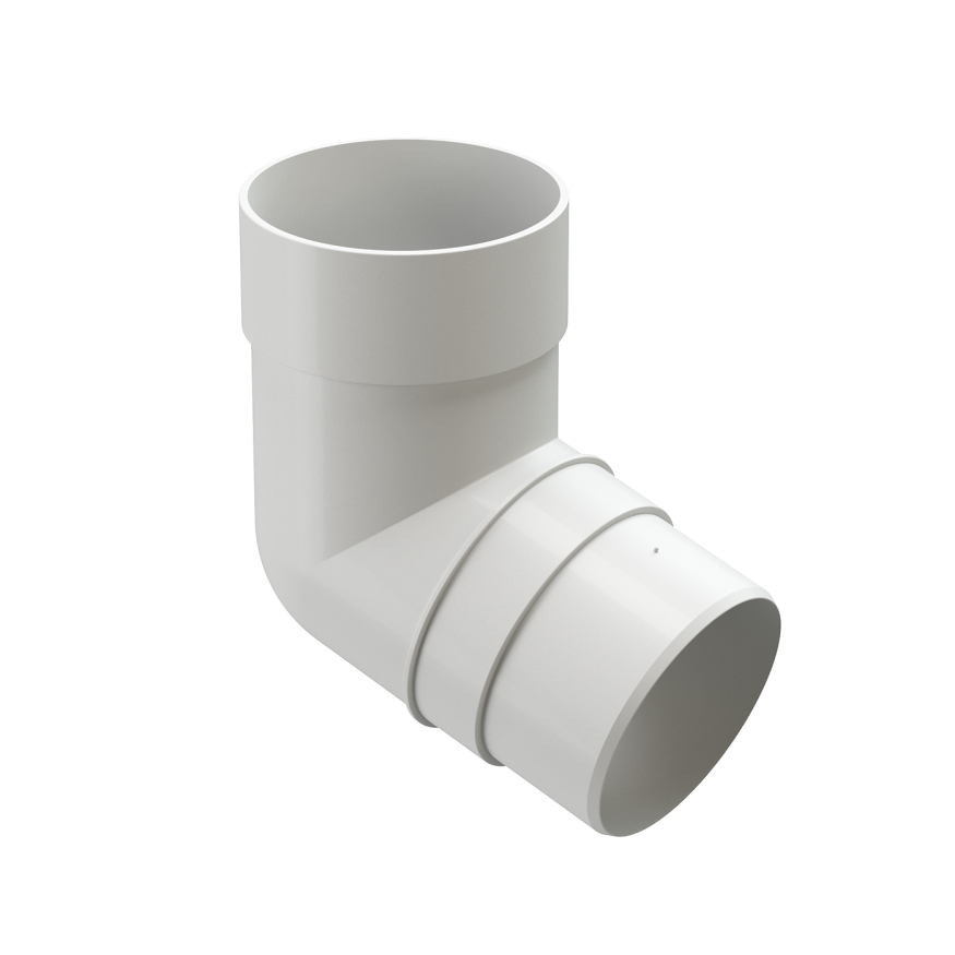 Колено 72˚ для водостока Docke Premium, цвет Пломбир. купить в Омске