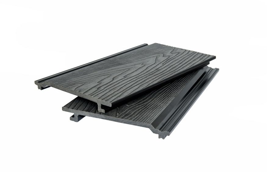 Фасадная доска POLIVAN GROUP с 3D текстурой дерева DENPASAR, цвет черный. купить в Омске