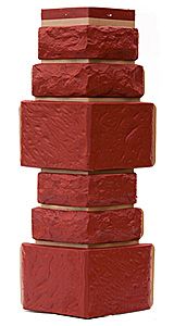 Угол T-Сайдинг, Дикий Камень Красный купить в Омске