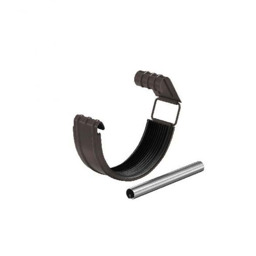 Соединитель водосточного желоба с резиновым уплотнителем Aquasystem RR 32, тёмно-коричневый, 125/90 купить в Омске