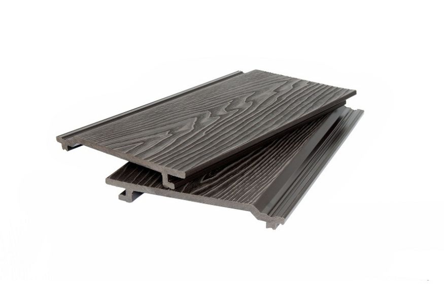 Фасадная доска POLIVAN GROUP 3D текстура дерева DENPASAR тёмно-коричневая купить в Омске