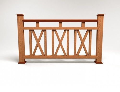 Ограждение из древесно-полимерного композита FG3 терракотового цвета. купить в Омске