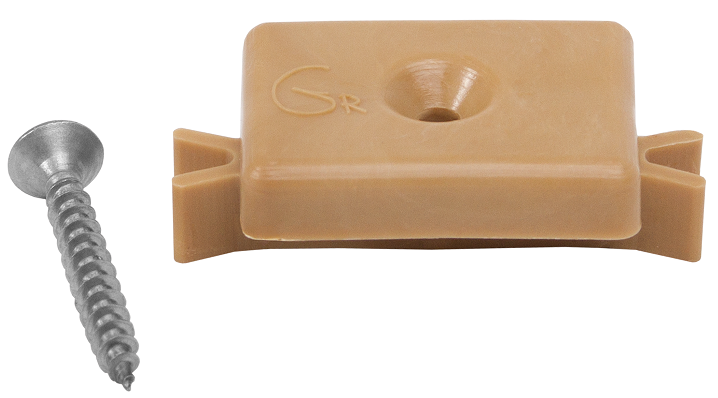 Пластиковая клипса с саморезом для шовного монтажа Grinder, 5 mm, бежевый цвет. купить в Омске