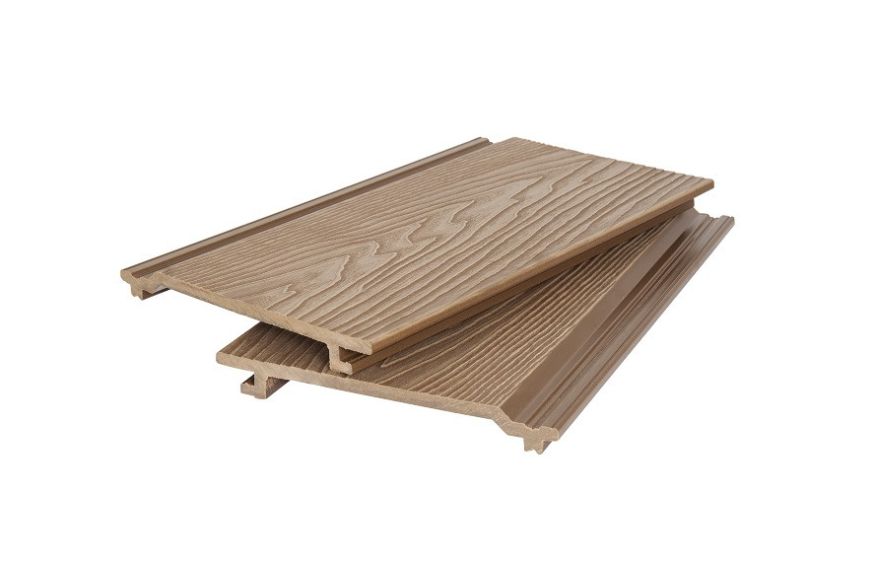 Фасадная доска POLIVAN GROUP 3D текстура дерева DENPASAR песчаного цвета купить в Омске