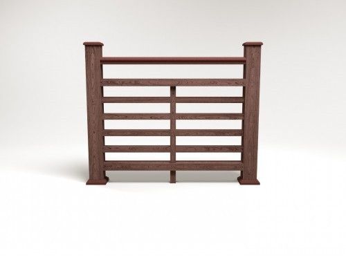 Ограждение из ДПК FG4 коричневое купить в Омске