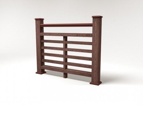 Ограждение из ДПК FG4 коричневое купить в Омске