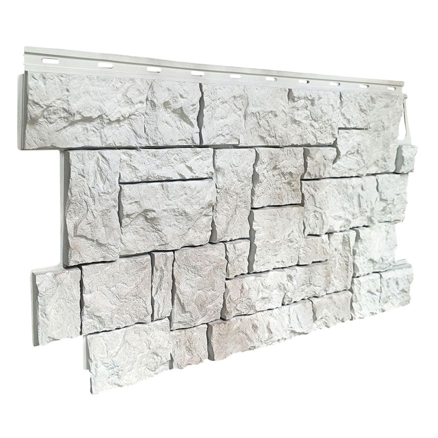 Фасадная панель FineBer Дикий камень, Жемчужный купить в Омске