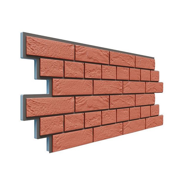 Фасадная термопанель Доломит Венецианский кирпич 20мм, Красный купить в Омске