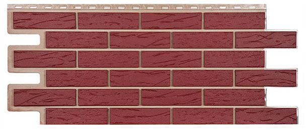 Фасадная панель T-Сайдинг, Кирпич Саман Красный купить в Омске