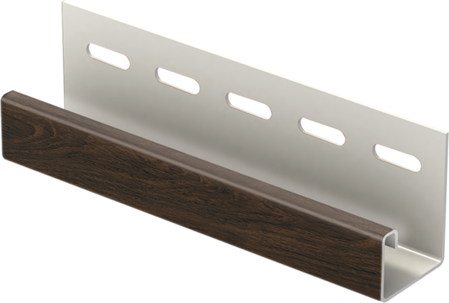 J-планка Ю-пласт Софит PRO, Тёмный орех купить в Омске