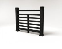 Ограждение из древесно-полимерного композита FG4 кварцевого цвета