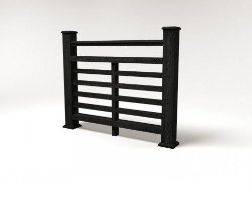 Ограждение из древесно-полимерного композита FG4 кварцевого цвета купить в Омске