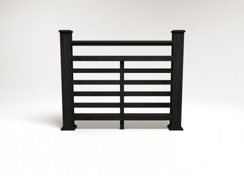 Ограждение из древесно-полимерного композита FG4 кварцевого цвета купить в Омске