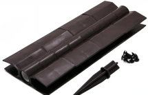 Угловой шарнир для грядок ДПК 300 мм, коричневый