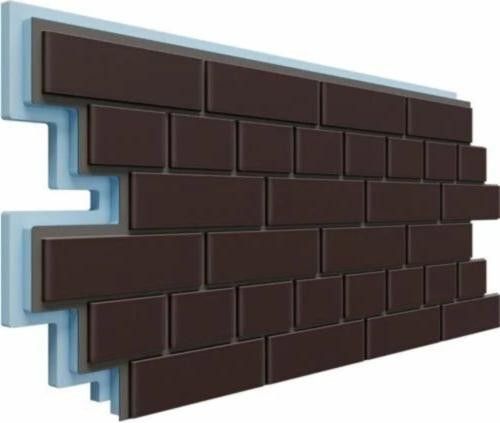 Фасадная термопанель Доломит Кирпич 40 мм, Коричневый купить в Омске