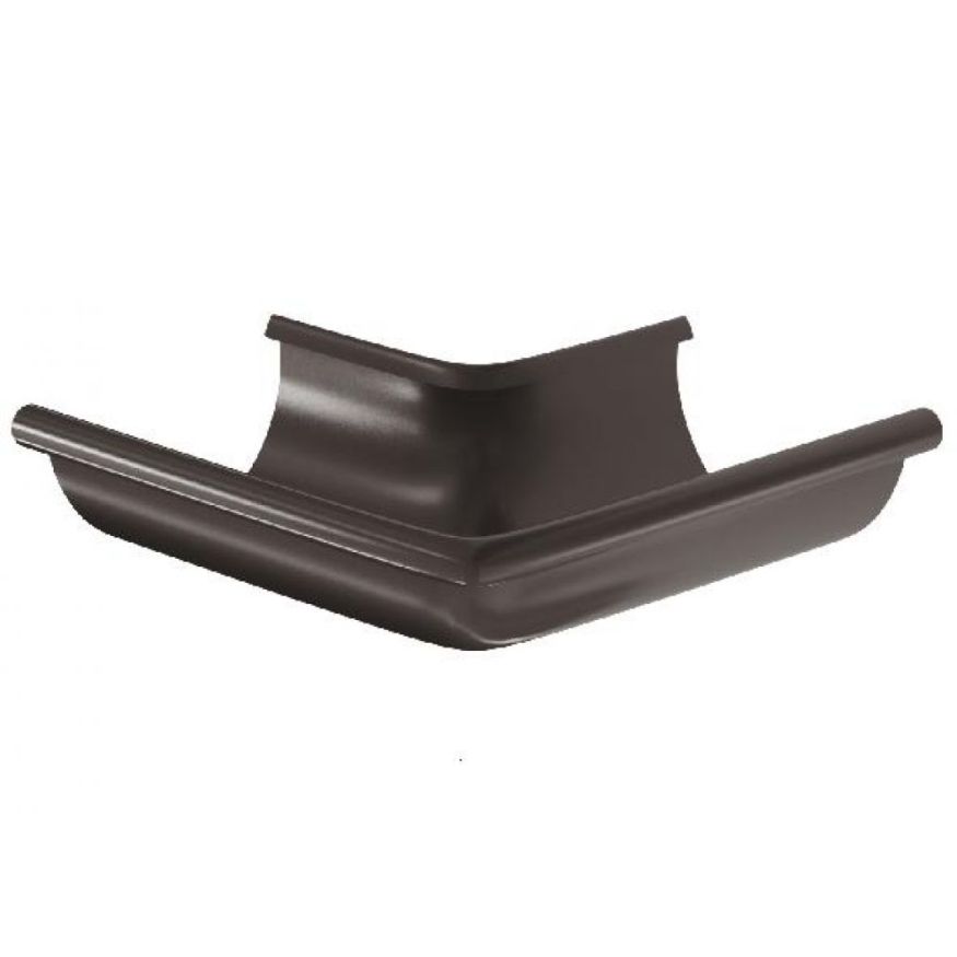 Угол желоба внешний 90°, Aquasystem, RR 32 Темно-коричневый 125/90 купить в Омске