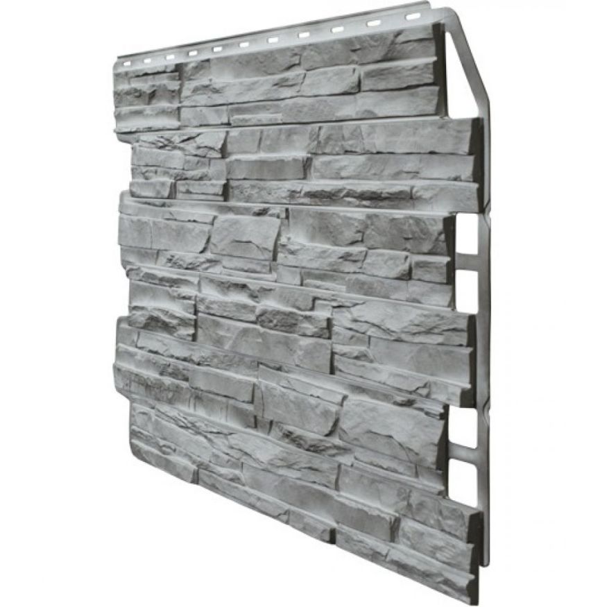 Фасадная панель Fineber, Скол 3D, Светло-серый цвет купить в Омске