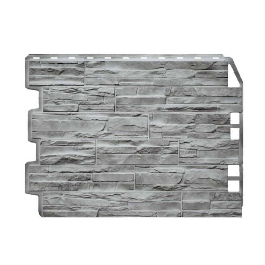 Фасадная панель Fineber, Скол 3D, Светло-серый цвет купить в Омске