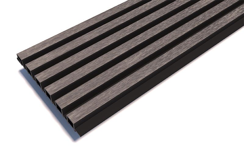 Реечные панели Woodwex, Lines Ultra, Smoke gray купить в Омске