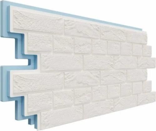 Фасадная термопанель Доломит Венецианский Кирпич 40 мм, Белоснежный купить в Омске