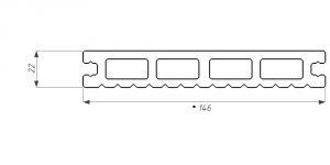 Террасная доска WOODVEX Select из ДПК в цвете Терракота купить в Омске
