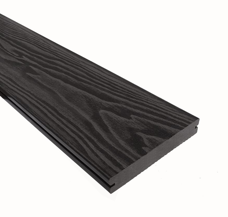 Террасная доска ДПК Terrapol Смарт 3D (полнотелая с пазом) Черное дерево купить в Омске
