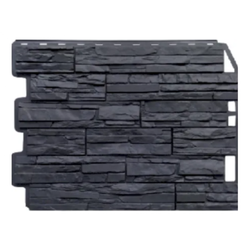 Фасадная панель Fineber, Скол 3D, Цвет: Асфальт купить в Омске