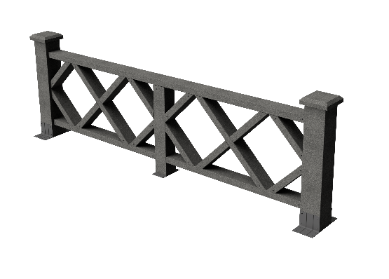 Декоративное ограждение из ДПК GRINDERDECO Миллениум в цвете серый базальт. купить в Омске