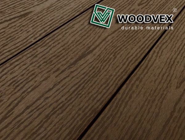 Террасная доска WOODVEX Select из ДПК темно-коричневого цвета купить в Омске