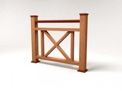 Ограждение из ДПК FG2 терракотового цвета купить в Омске