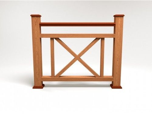 Ограждение из ДПК FG2 терракотового цвета купить в Омске